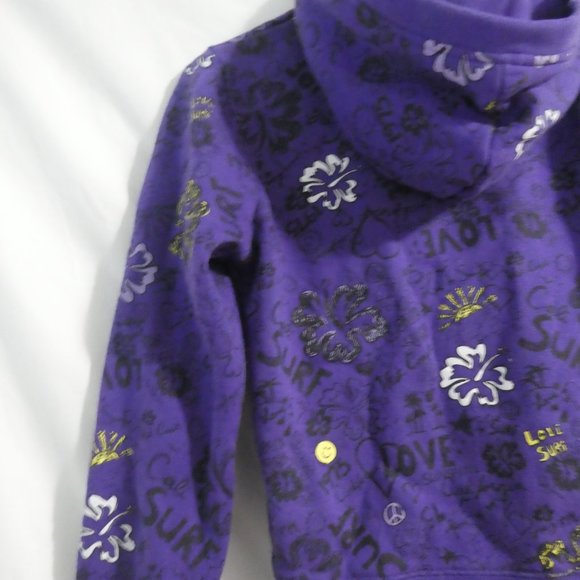 360 SURF | medium | Zip-Up Graphic Purple Hooded Sweatshirt | Hoodie | NWOT - Picture 16 of 16